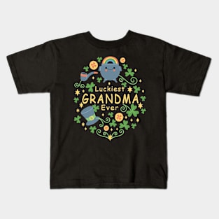 Luckiest Grandma ever saint patricks day Kids T-Shirt